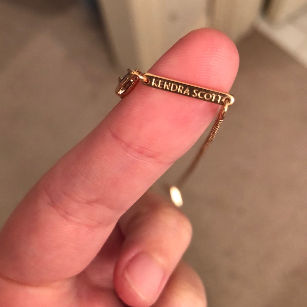 Rose gold druzy Kendra Scott bar necklace - Picture 4 of 6